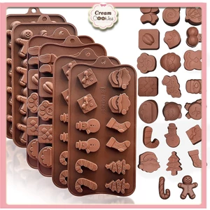 Khuôn Silicone Cây Thông Noel Chuông Giáng Sinh Bông Tuyết Quả Cầu - Khuôn Làm Bánh Fondant Rau Câu Trang Trí