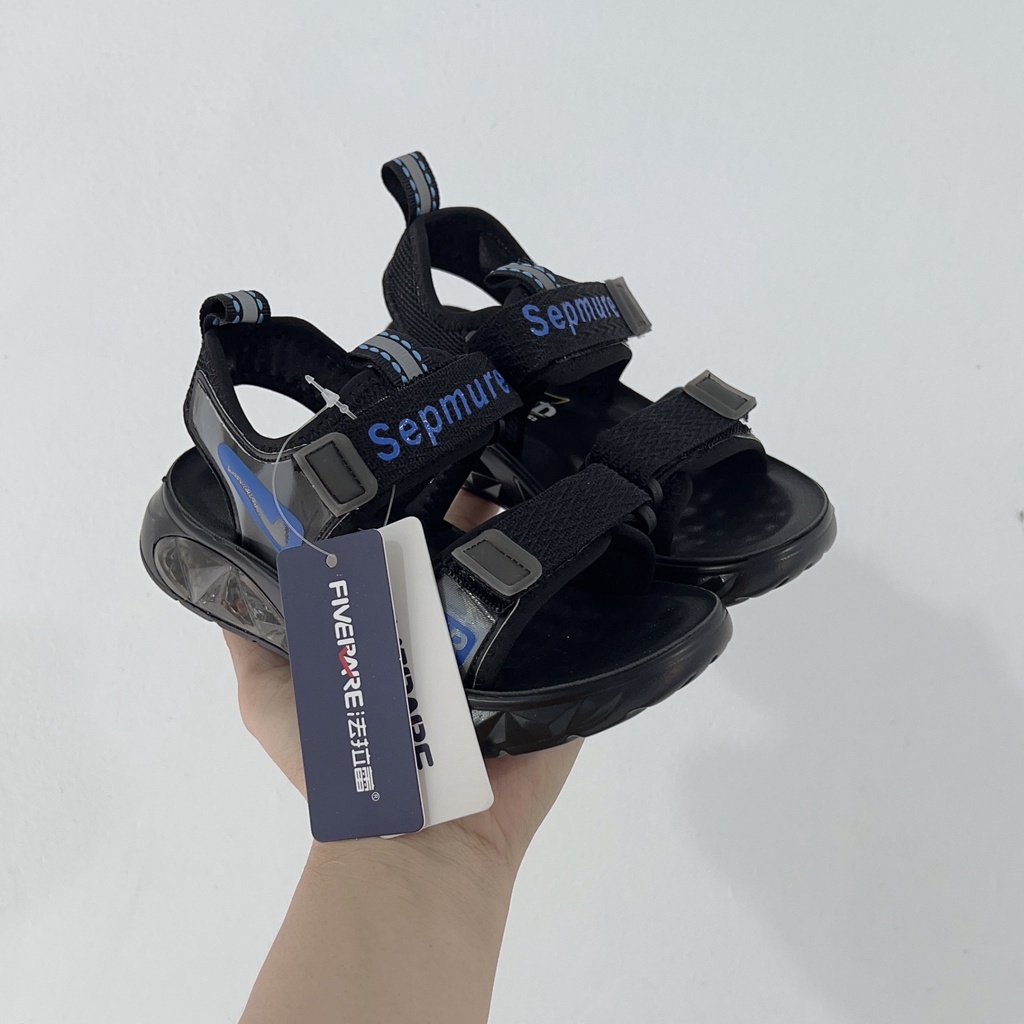 sandal bé trai dép quai hậu cho bé đi học đi chơi có size đại khâu đế nội địa siêu bền quai dán tùy chỉnh 6607