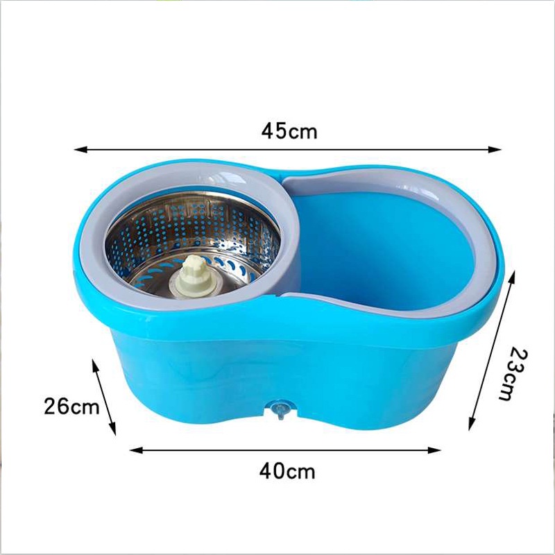 Chổi Lau Nhà 360 Độ Tặng Kèm 2 Bông Lau Và Móc Treo Chổi