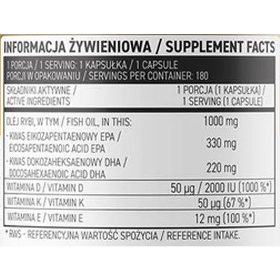 Ostrovit Omega3 + D3 + K2 Dầu Cá Fish Oil, Dầu Cá 3in1 Hỗ Trợ Sức Khỏe Mắt