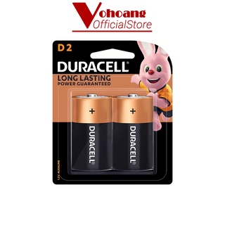 Pin Đại D Duracell Alkaline 1.5V Vỉ 2 viên Siêu bền, hiệu suất cao - Hàng chính hãng