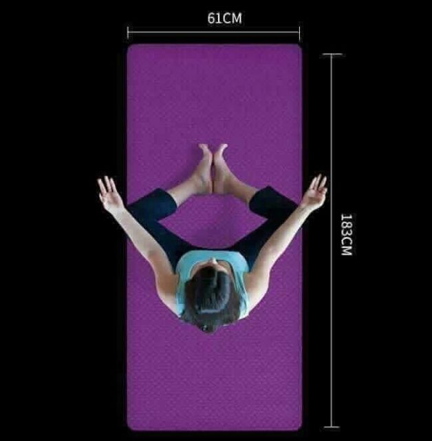 (XẢ KHO )Thảm Yoga TPE loại đẹp 2 lớp kèm túi đựng thảm