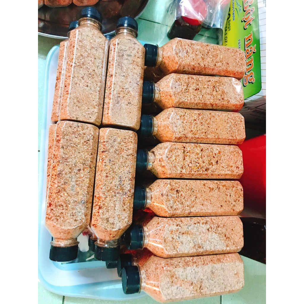 COMBO 2 CHAI - Muối ớt rang nhà làm 350g - Đậm đà vị ớt Huế - Chấm trái cây siêu ngon