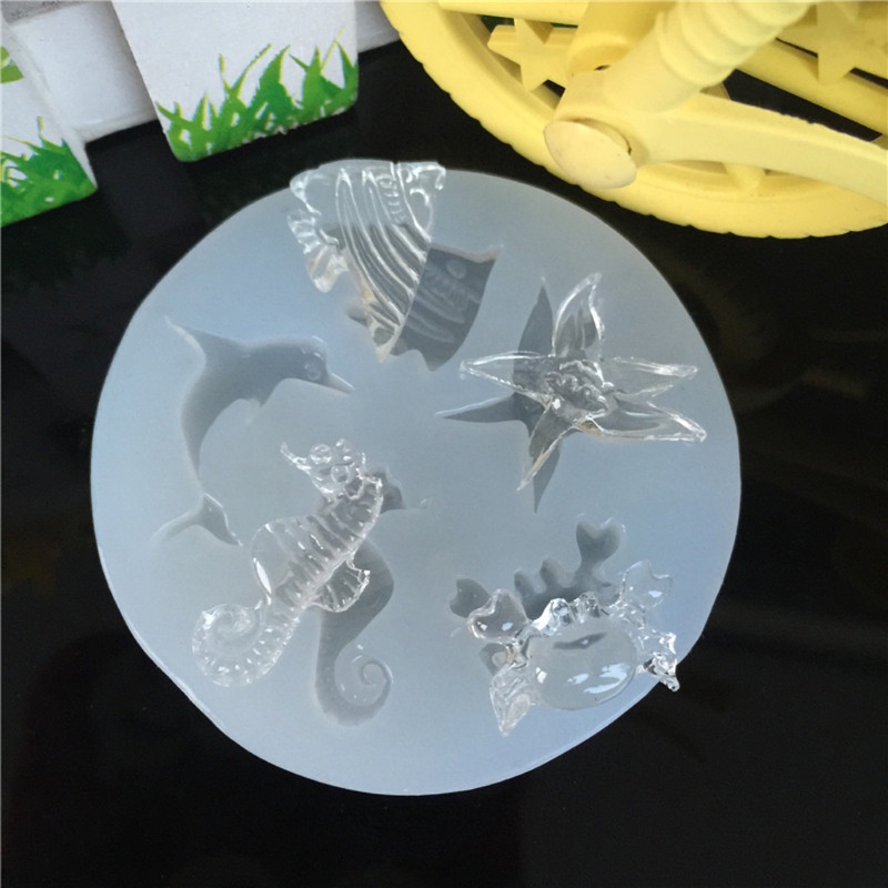Wellb Seahorse Seashell Sao Biển Khuôn Socola Cho Sugarcraft Trang Trí Bánh Trang Trí Nhà Cửa