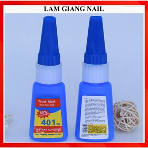 Lọ 20g keo D401, keo chổi, keo đính đá, đính móng giả