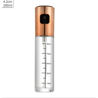 (tặng phễu nhựa)  Chai xịt thủy tinh đựng dầu, dấm 20x5cm -100ml -  Bình thủy tinh xịt dầu