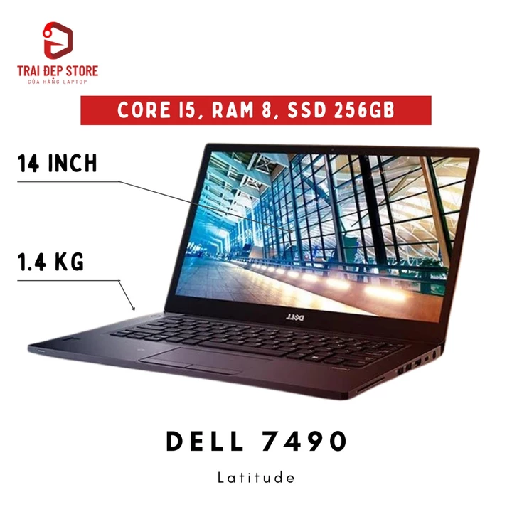 Laptop Dell Latitude 7490 Core i5 gen 8, Ram 8GB, SSD 256GB Full HD IPS