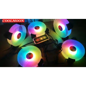 FAN COOLMOON Y1 RGB ( Bộ 5Fan + hub+remote ) | Shopee Việt Nam
