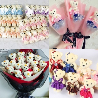 Bộ 10 Gấu Bông Nhỏ Xinh Trang Trí Tiệc Cưới / Sinh Nhật / Valentine