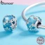 Hạt Phụ Kiện Bamoer SCC878 Bằng Bạc 925 Hình Hoa Tự Làm Trang Sức Vòng Tay