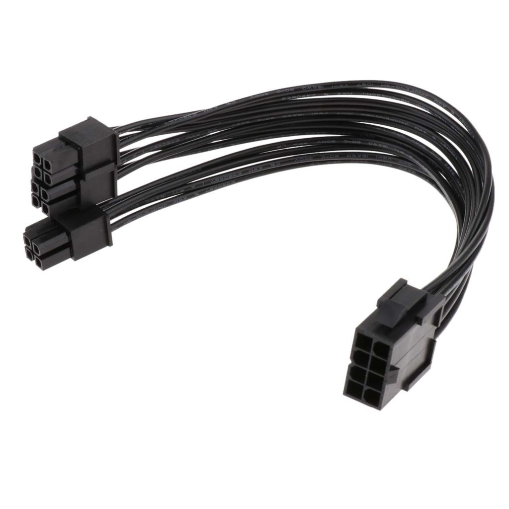 Baoblade CPU Bộ Chuyển Đổi Nguồn 8 Chân Sang 8 + 4pin Dây Cáp 20Cm-Màu Đen Tay