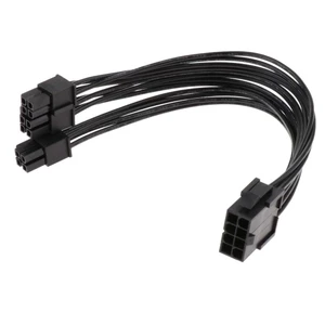 Baoblade CPU Bộ Chuyển Đổi Nguồn 8 Chân Sang 8 + 4pin Dây Cáp 20Cm-Màu Đen Tay