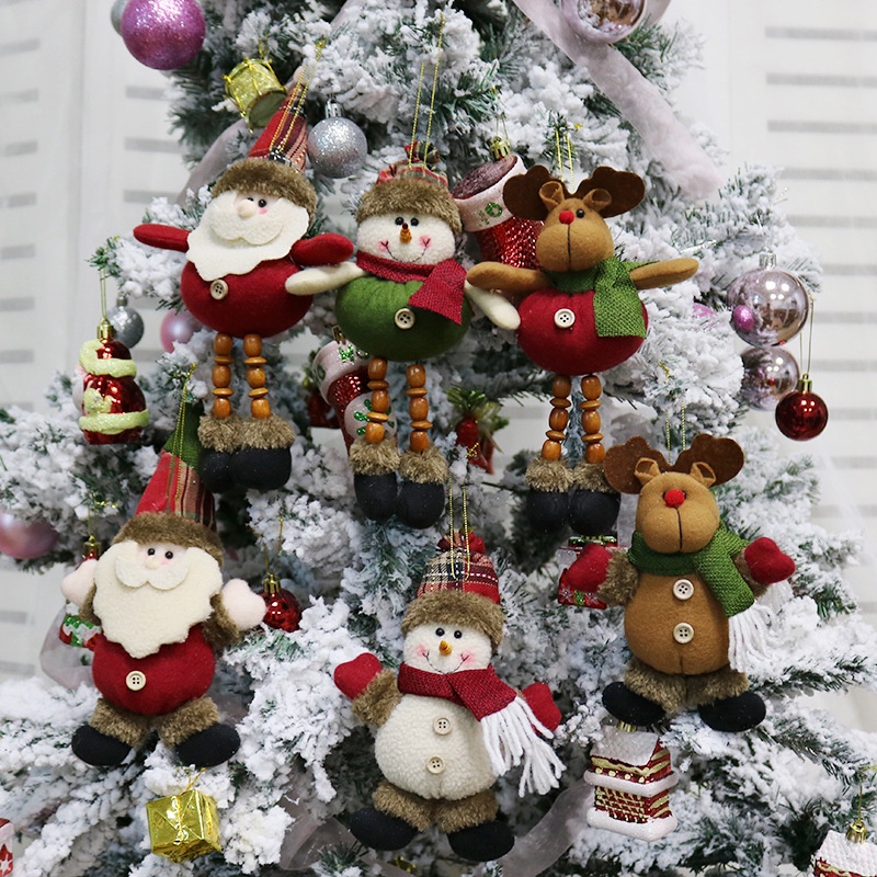 Búp Bê Hình Ông Già Noel / Người Tuyết / Tuần Lộc Trang Trí Cây Thông Giáng Sinh