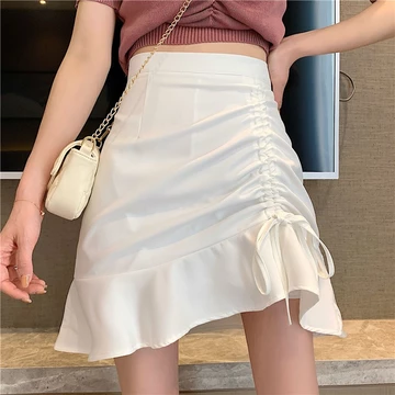 Chân Váy Đũi Rút Chân Chất Liệu Đũi Mềm Váy Vừa Có Khoá Vừa Chun Cực Dễ Mặc OutFitViet