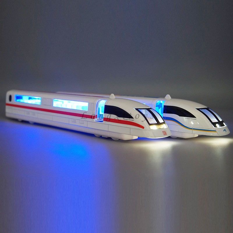 Đồ chơi kim loại Diecast Mô hình tàu Maglev tốc độ cao kéo lại với âm ...