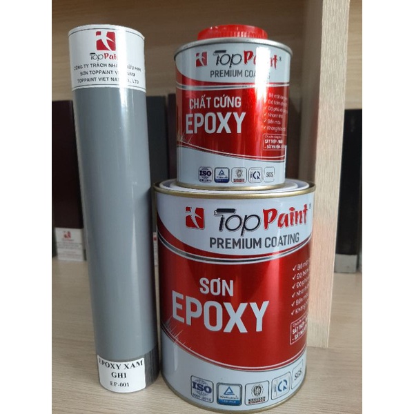 EPOXY TOPPAINT bộ 4,5kg - Màu xám ghi | Shopee Việt Nam