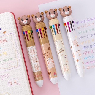 Bút Gel Bi Bấm Nhiều Màu Cute Hình Gấu Văn Phòng Phẩm Dễ Thương VPB15