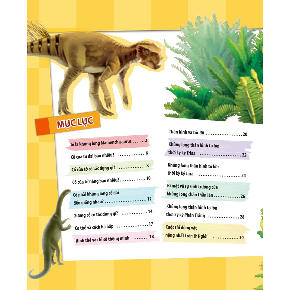 Ảnh Sách-Kiến thức về khủng long-Cổ khủng long Mamenchisaurus dài bao nhiêu?Cơ thể khủng long chứa đầy bí mật 1