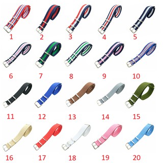 Dây đeo đồng hồ nylon Sọc NATO 18/20 mm cho DW, phong cách quân sự, thay thế cổ điển