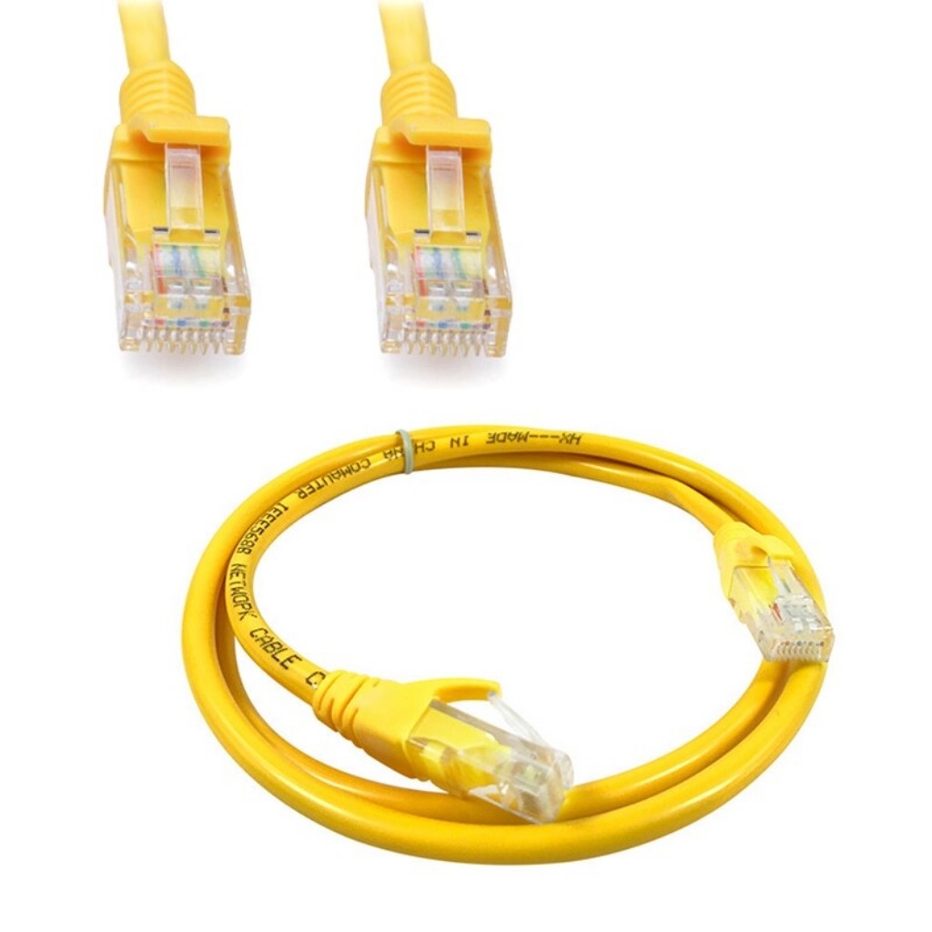 Cáp Mạng Có Đầu Bấm Sẵn (Màu Vàng) 10M