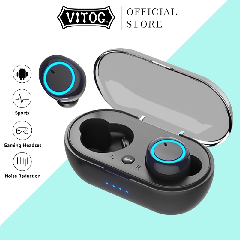 Ảnh Tai Nghe Nhét Tai Vitog TWS Không Dây Stereo Cảm Ứng Chạm Khử Tiếng Ồn Tích Hợp Micro Rảnh Tay 1