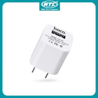 Cốc sạc Hoco UH102 cổng USB-A 1A (Trắng)