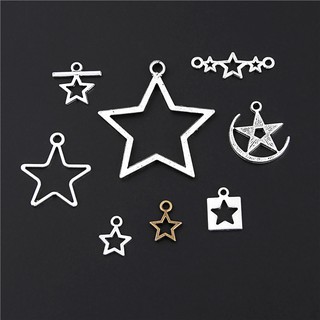 10 Chiếc Cổ Bạc Ngôi Sao Pentagram Quyến Rũ Hình Học Bùa Hộ Mệnh Mặt Dây Chuyền Phụ Kiện Làm Dây Chuyền Vòng Tay Trang Sức