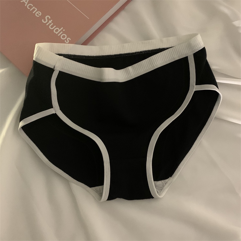 Quần Lót Cotton Kháng Khuẩn Màu Sắc Tương Phản Gợi Cảm Cho Nữ