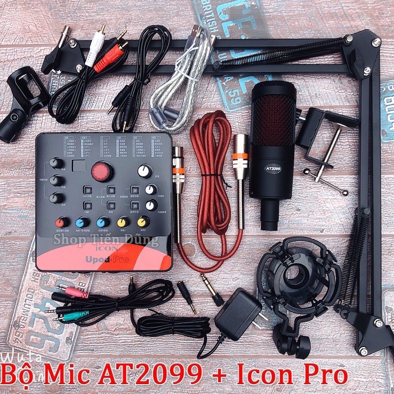 Combo Bộ Hát Karaoke Thu Âm Livestream Cao Cấp Sound Card ICON PRO ...