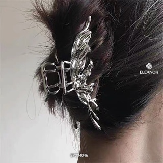 Kẹp tóc nữ càng cua Eleanor Accessories thiết lượn sóng màu bạc phụ kiện tóc kẹp tóc 4046