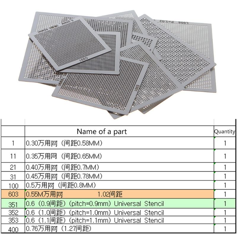 10 Khuôn vẽ chuyên dụng cho chip BGA máy tính
