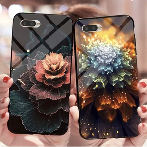 Ốp iPhone Mặt Kính Nano Dẻo - Ốp Hoa Lá Huyền Ảo Cực Đẹp