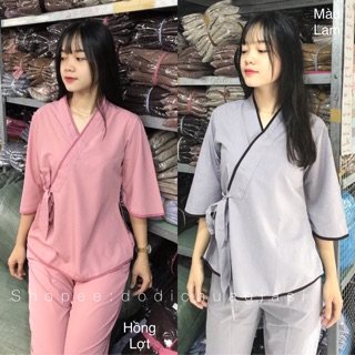 Nhật Nơ Trơn Nữ # KhôngThêu #Big Size Đồ Lam Đi Chùa