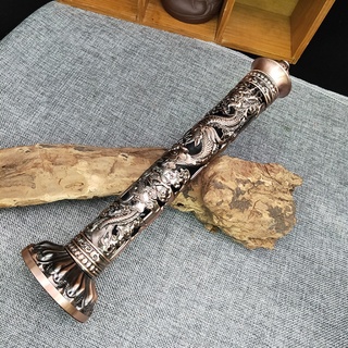 JOJO Cổ Vintage Đồng Dọc Dính Cho Đốt Rỗng Ra Khắc Rồng Phượng Tháp Kim Loại Bắt Lư Hương
