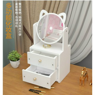 (Cao Cấp) kệ đựng mỹ phẩm mini có gương,cao cấp,thiết kế sang trọng tiện lợi cho phòng ngủ