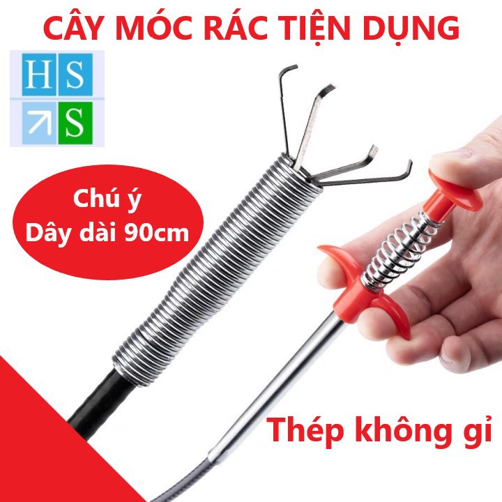 DỤNG CỤ GẮP RÁC SIÊU TIỆN LỢI ( Dài 90cm ) que móc rác cây thông tắc ...