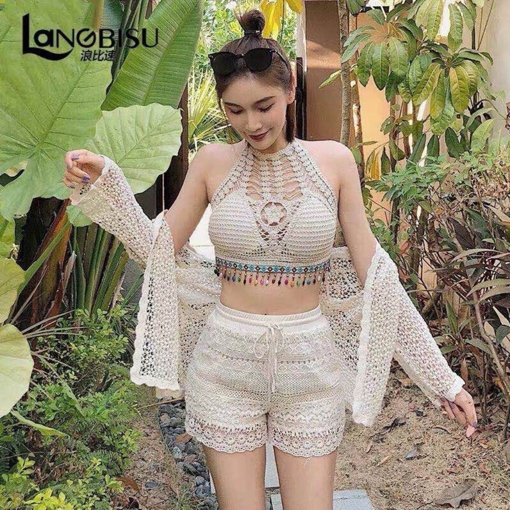 Ảnh Set bikini ren đi biển silive set đồ bơi bikini bigsize chất ren mêm mại kiểu dáng trẻ trung silive_official 4
