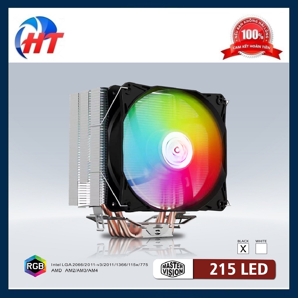 Quạt tản nhiệt Fan Hyper 215 LED (Tản 4U, kích thước 12cm, màu Đen và ...