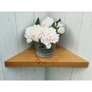 Kệ gỗ decor góc vuông 90 hình tam giác cân gỗ thông tự nhiên