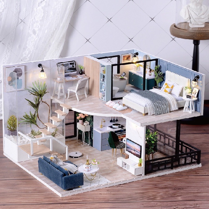 Mô Hình Nhà Gỗ DIY The satisfied time L032 | Shopee Việt Nam