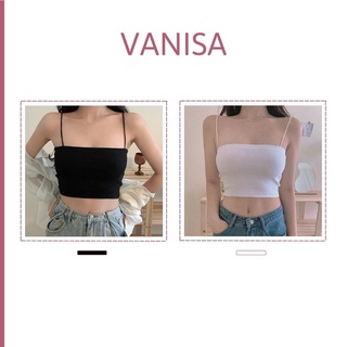 Áo croptop 2 dây nữ trễ vai bigsize kiểu ôm trắng đen siêu xinh đẹp giá rẻ VANISA CT032