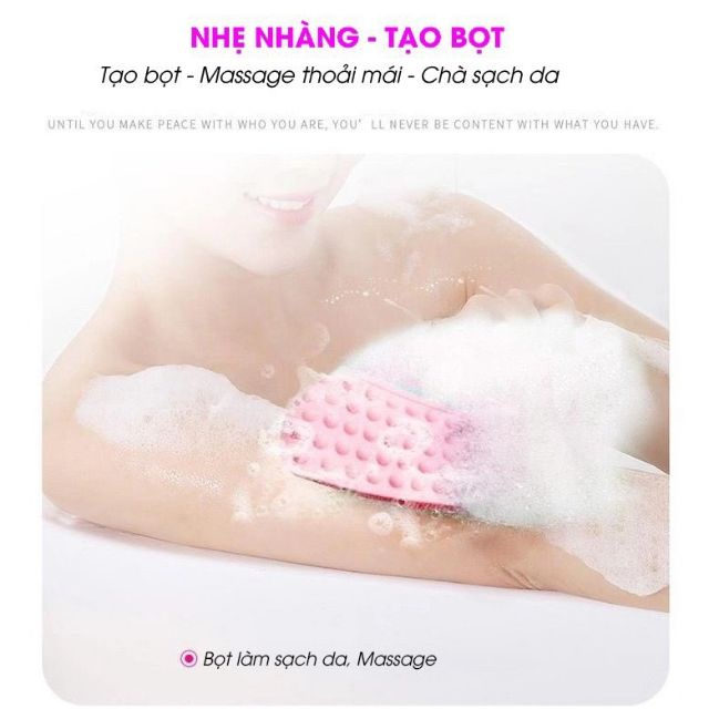 2 Dây Chà Lưng Mềm Mại Tiện Lợi Đai Chà Lưng - Cọ Lưng Silicon 2 Mặt Gai Tẩy Tế Bào Chết