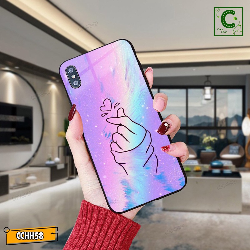 Ốp lưng iphone mặt kính cực đẹp, siêu bền  - Trái tim mộng mơ - 6/6plus/6s/6splus/7/7plus/8/8plus/x/.....