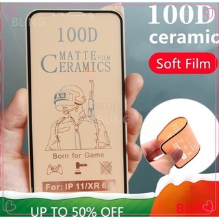Kính cường lực iphone Màng gốm 100D mờ cho iPhone 15 14 13 12 11 Pro Max XR X XS Max 7 8 14 15 Plus 6s 12 13 Mini