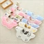 Yếm tròn cánh hoa cho bé trai bé gái sơ sinh nhiều lớp thấm hút ShinHome Baby