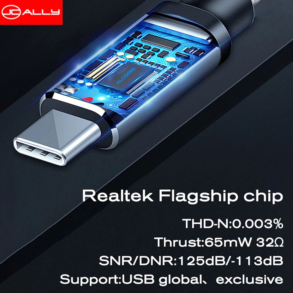 [NC] Dongle DAC JCALLY JM04 PRO | DAC Realtek AL5686 | Type C | Hỗ Trợ Đàm Thoại | Cáp chuyển đổi âm thanh | Dongle | BigBuy360 - bigbuy360.vn