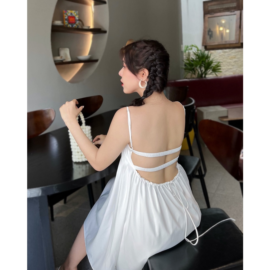 ĐẦM HAI DÂY CHIẾT EO XẾP LI NGỰC NHIỀU MÀU XINH XẮN - SELINA DRESS