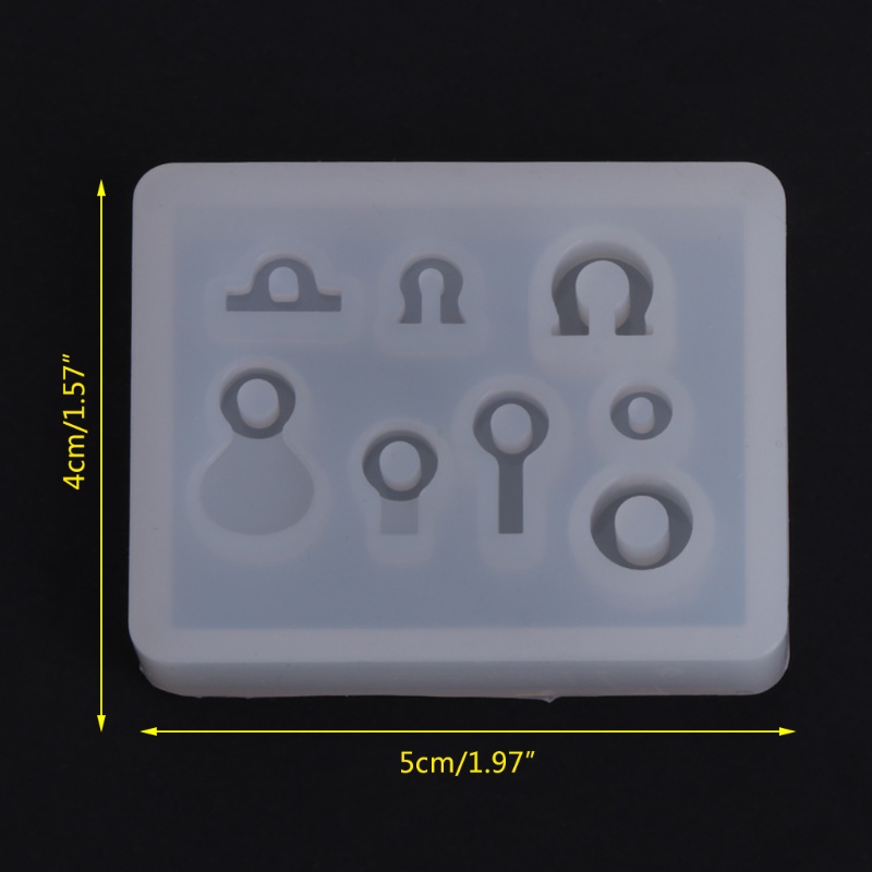 Wellb Pha Lê Nhựa Dính Khuôn Bông Tai Mặt Dây Đúc Khuôn Silicon DIY Trang Sức Dụng Cụ Làm Chất Lượng