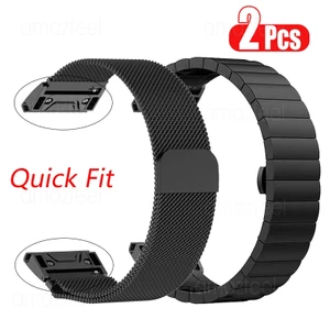 Dây Đeo Kim Loại 20 22 26mm Tháo Gỡ Nhanh Cho Đồng Hồ Thông Minh Garmin Fenix 7 7S 7X 6 6X Pro 5 5X Forerunner 935 945