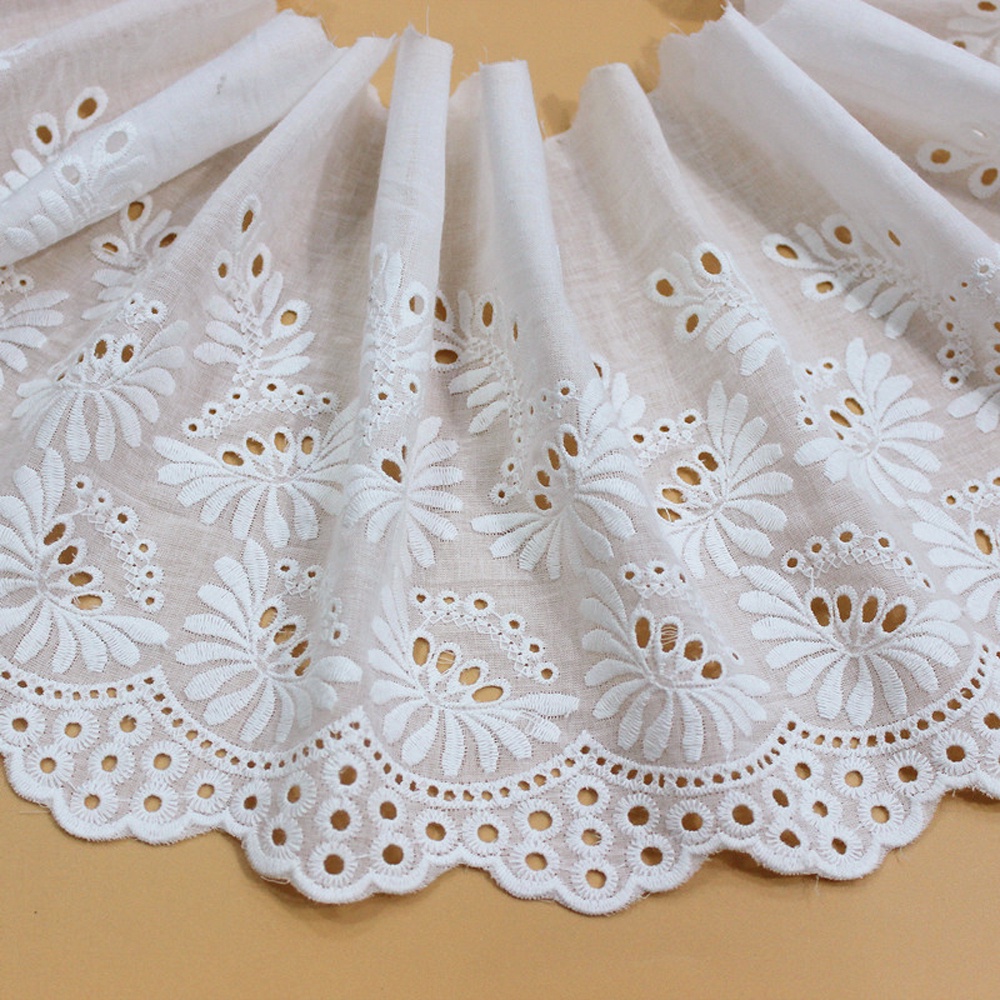 1y Vải Ren Cotton Rộng 20cm Màu Trắng Dùng May Vá DIY | Shopee Việt Nam